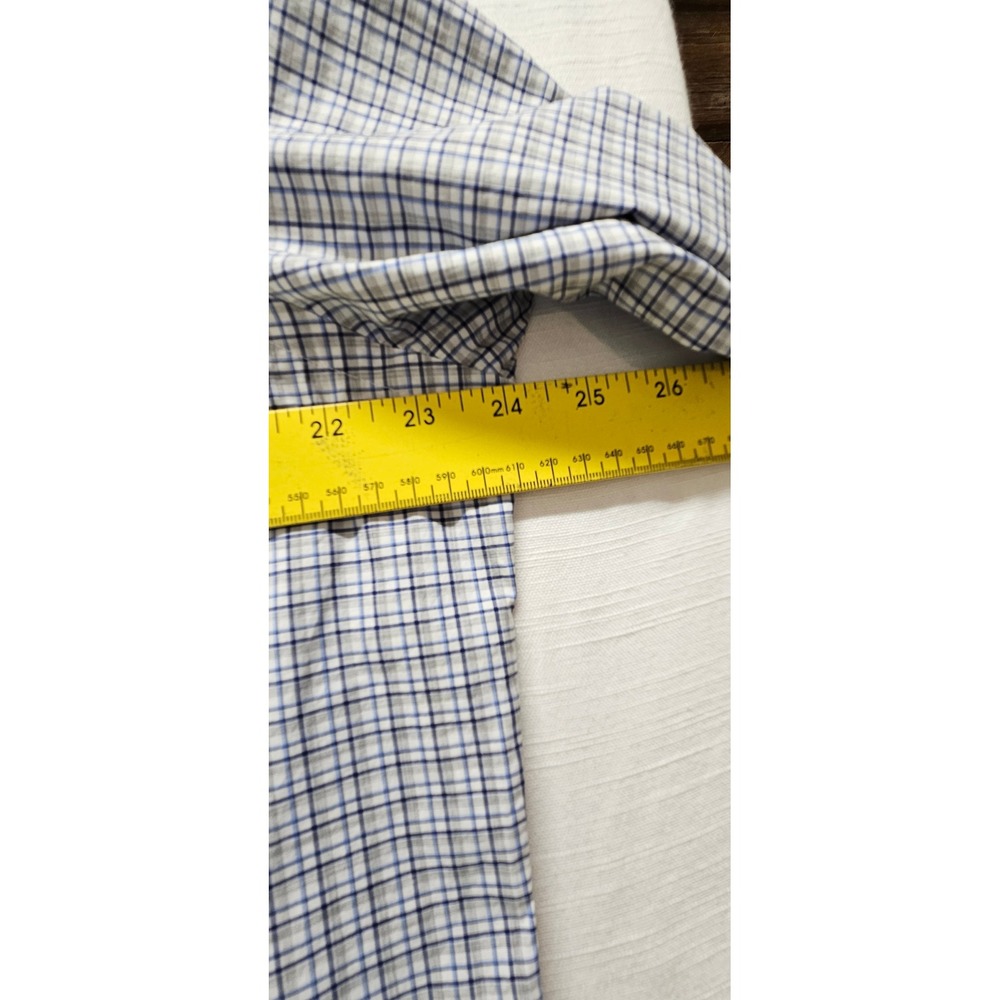 Polo Ralph Lauren Mens Large Blue Plaid Cotton Stretch Button Down Shirt L/S - Picture 5 of 7
